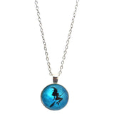 Flying Witch Glass Dome Necklace (ANISE)