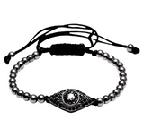 Evil Eye Rhinestone Cord Bracelet (SABAH)