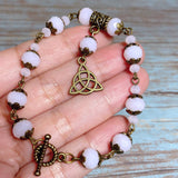 Celtic Knot Bronze Pink Bracelet (EILISH-B)