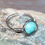 Amazonite Stone Ring Size 8 (DAPHNE-R2)