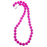 Magenta Acylic Cord Beaded Set (FELICIA)