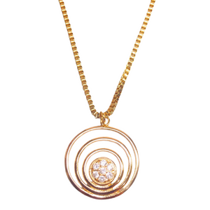 Circles Rhinestone Necklace (CARRIE)