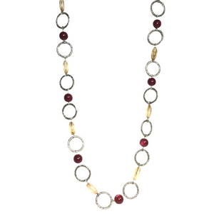 Burgundy Red Champagne Necklace (KIMANI)