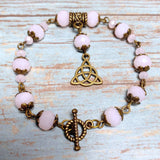 Celtic Knot Bronze Pink Bracelet (EILISH-B)