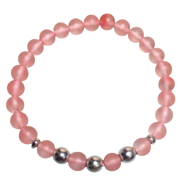 Pink Watermelon Crystal Stone Bracelet