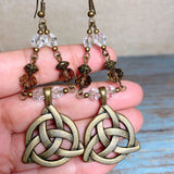 Celtic Knot Bronze Glass Jewelry Set