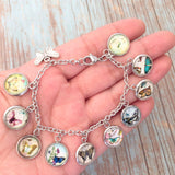 Butterfly Glass Dome Charm Bracelet (MONARCH)