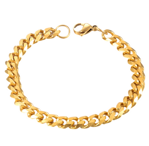 Men's 7mm Thick Gold Chain Bracelet (LUCIUS)