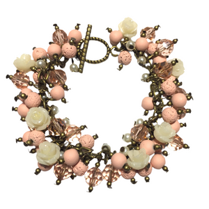 Rose Pink Bronze Chunky Bracelet