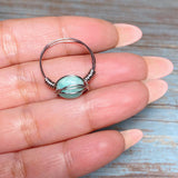 Amazonite Stone Ring Size 8 (DAPHNE-R2)