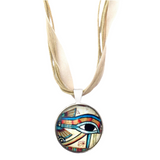 Egyptian Eye of Ra Glass Dome Necklace (SOFI)