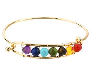 Chakra Gemstone Bangle Bracelet (MORPHEUS)