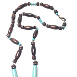 Venetian Mask Wood & Howlite Gemstone Necklace (ARSENIA)