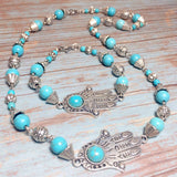 Hamsa Howlite Gemstone Jewelry Set (MARIAM)