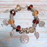 Earth Tree Leaves Charm Bracelet (ANATOLE)