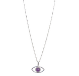 Evil Eye Amethyst Stone Necklace (THANA)