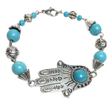 Hamsa Howlite Gemstone Bracelet