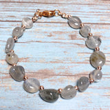 Labradorite Stone Rose Gold Bracelet (MISHA-B)