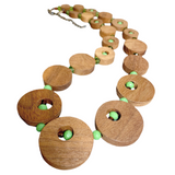 Natural Wood Apple Green Necklace (GLENWOOD)