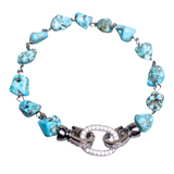 Howlite Stone Zirconia Clasp Bracelet