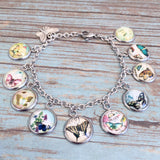 Butterfly Glass Dome Charm Bracelet (MONARCH)