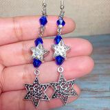 Dark Blue Stars Earrings