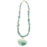 Agate and Amazonite Stone Necklace (MARGARET)