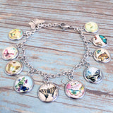 Butterfly Glass Dome Charm Bracelet (MONARCH)