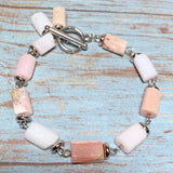 Pink Opal Stone Bracelet (ABIGAIL)