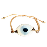 Evil Eye Tan Cord Bracelet (NAWAL)