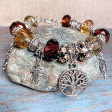 Earth Tree Leaves Charm Bracelet (ANATOLE)