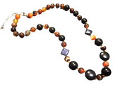 Earthy Agate Blue Goldstone Gemstone Necklace (GAIA)