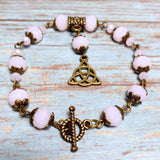 Celtic Knot Bronze Pink Bracelet (EILISH-B)