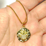 Hamsa Medallion Necklace (NAVA)