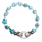 Howlite Stone Zirconia Clasp Bracelet