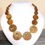 Natural Wood Apple Green Necklace (GLENWOOD)