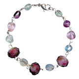 Fluorite Stone & Glass Bracelet (FIORELLA-B)