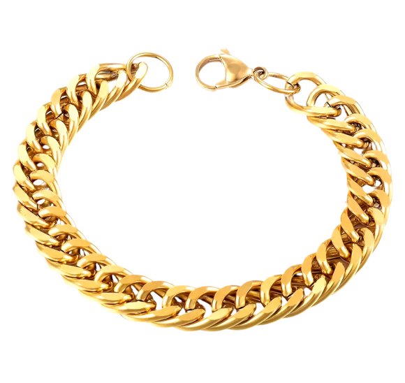 Men's 9mm Thick Gold Chain Bracelet (AURELIUS)