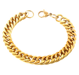 Men's 9mm Thick Gold Chain Bracelet (AURELIUS)