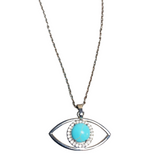 Evil Eye Howlite Stone Necklace (ZIYA)