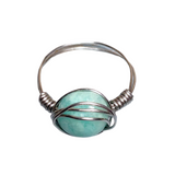 Amazonite Stone Ring Size 8 (DAPHNE-R2)