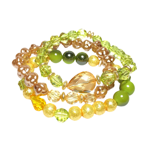 Earthy Amber Bracelet Stack (ALECTRONA)