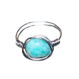 Amazonite Stone Ring Size 8 (DAPHNE-R2)