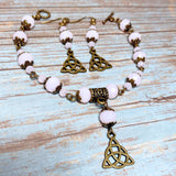 Celtic Knot Jewelry Set Bronze Pink (EILISH)