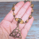 Celtic Knot Bronze Champagne Bracelet