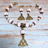 Celtic Knot Jewelry Set Bronze Pink (EILISH)