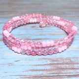 Pink Acrylic Triple Layer Bangle Bracelet (MISTY)