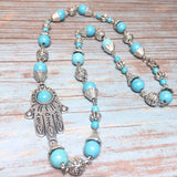 Hamsa Howlite Gemstone Jewelry Set (MARIAM)