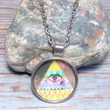 Eye of Providence Glass Dome Necklace (ODELL)