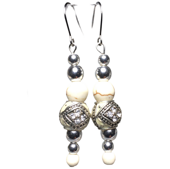 Howlite Stone Earrings (MAYA)